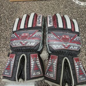Reusch PRO AM Racing Mens SKI GLOVES Size 9.5 large w/zipper